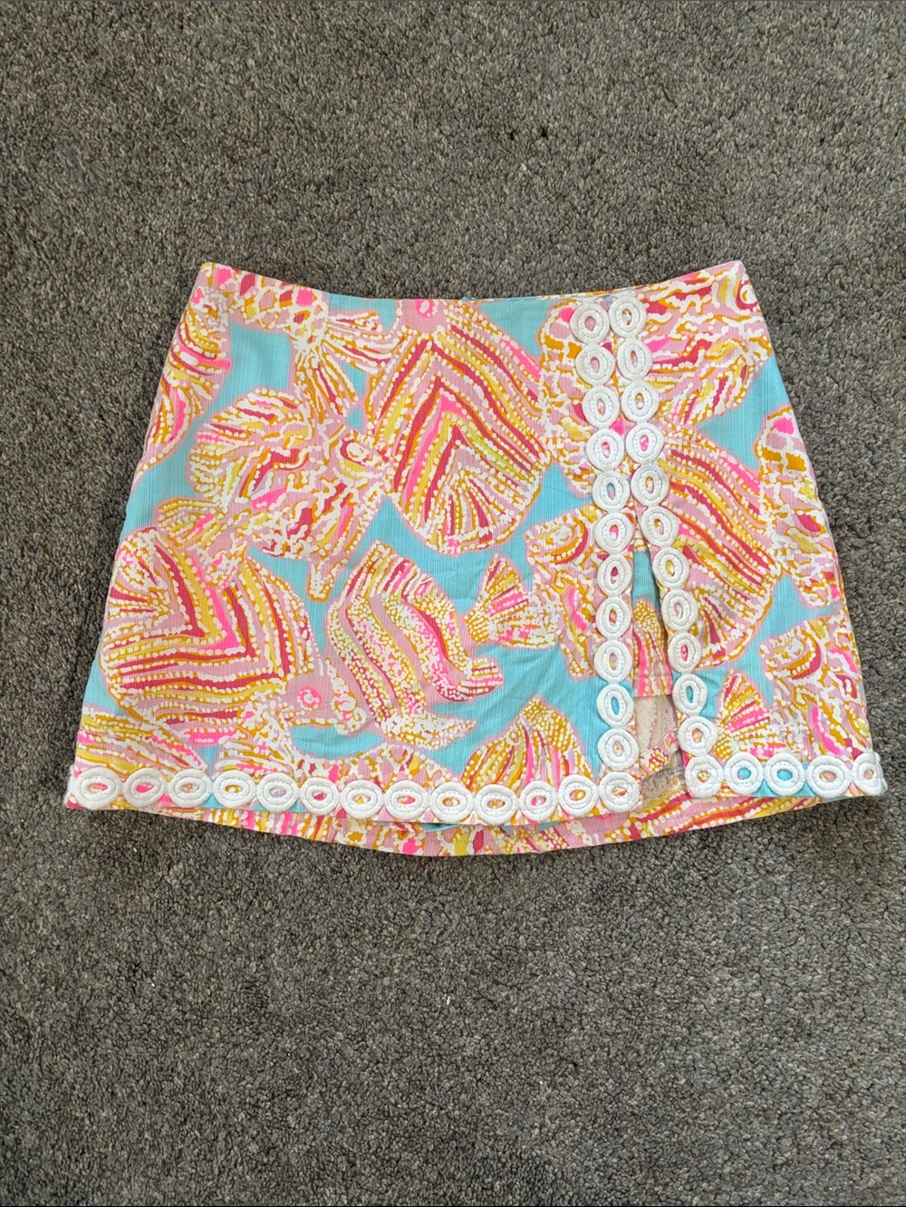 Lilly Pulitzer Pink, Aqua & Yellow Floral Mini Skirt